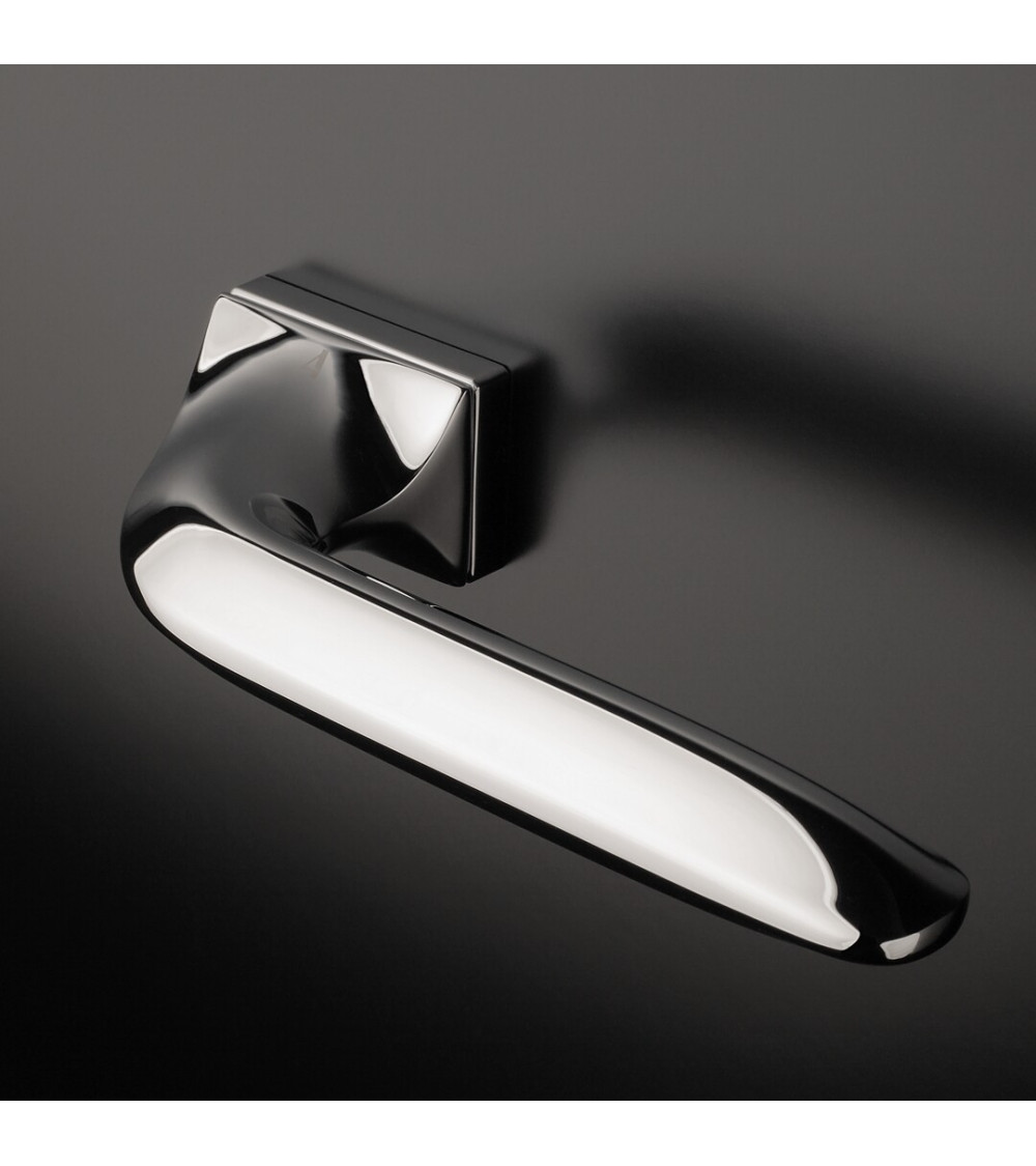 concealed plate handle, in black finish for a design and futuristic style