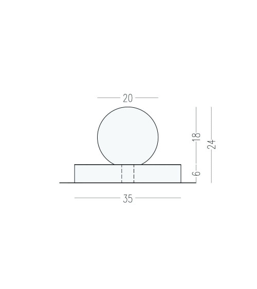 Bouton de meuble en laiton MONA S poignée design
