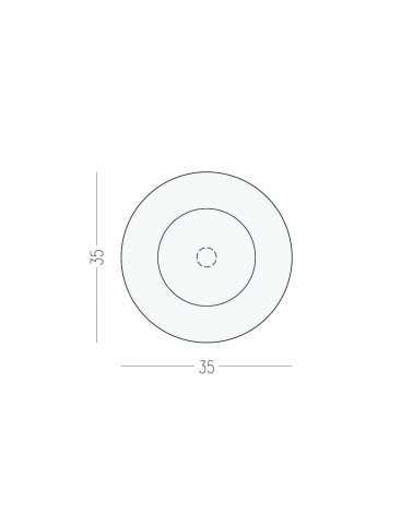 Bouton de meuble en laiton MONA S avec mensuration