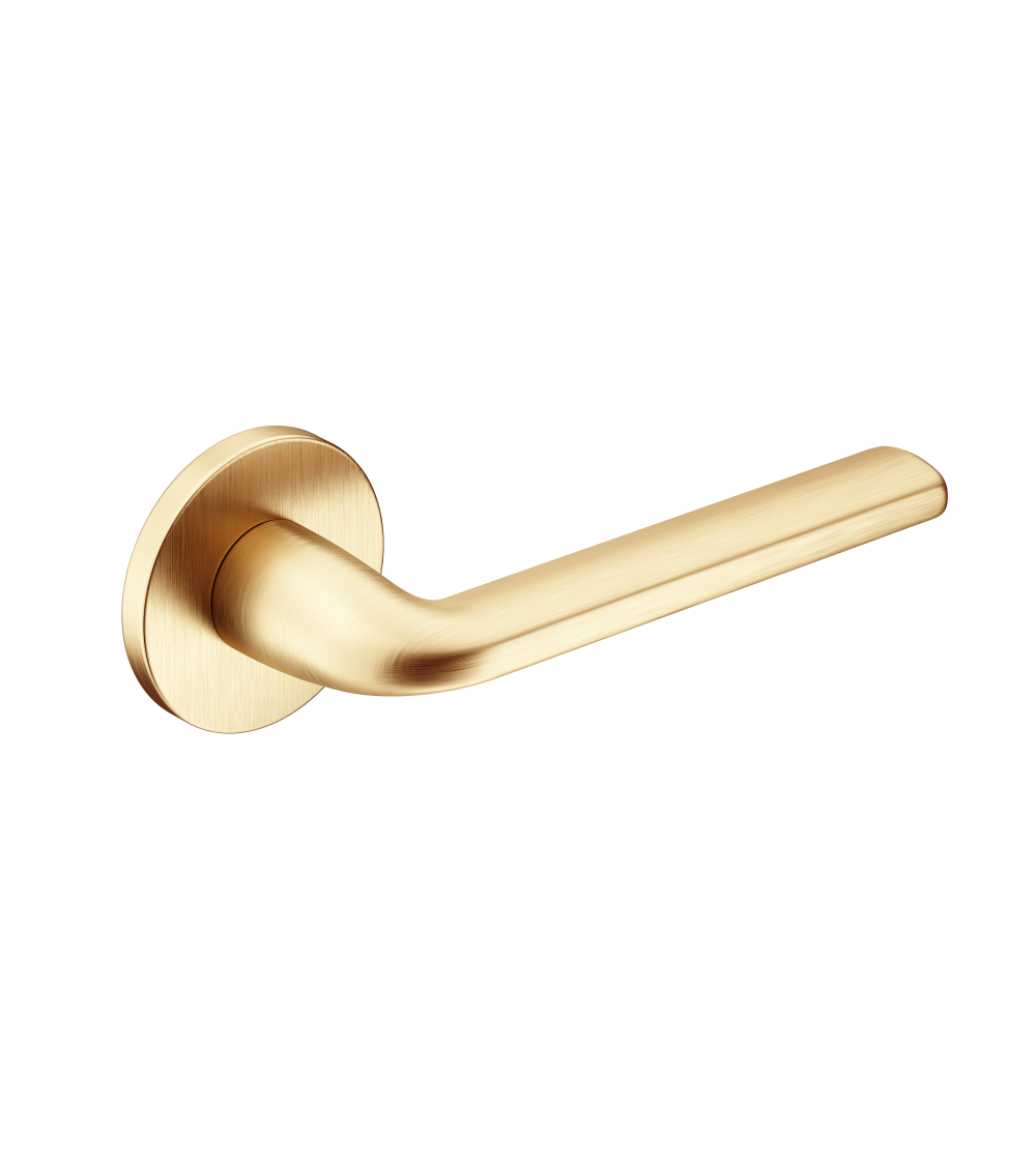matt gold door handle, an original colour
