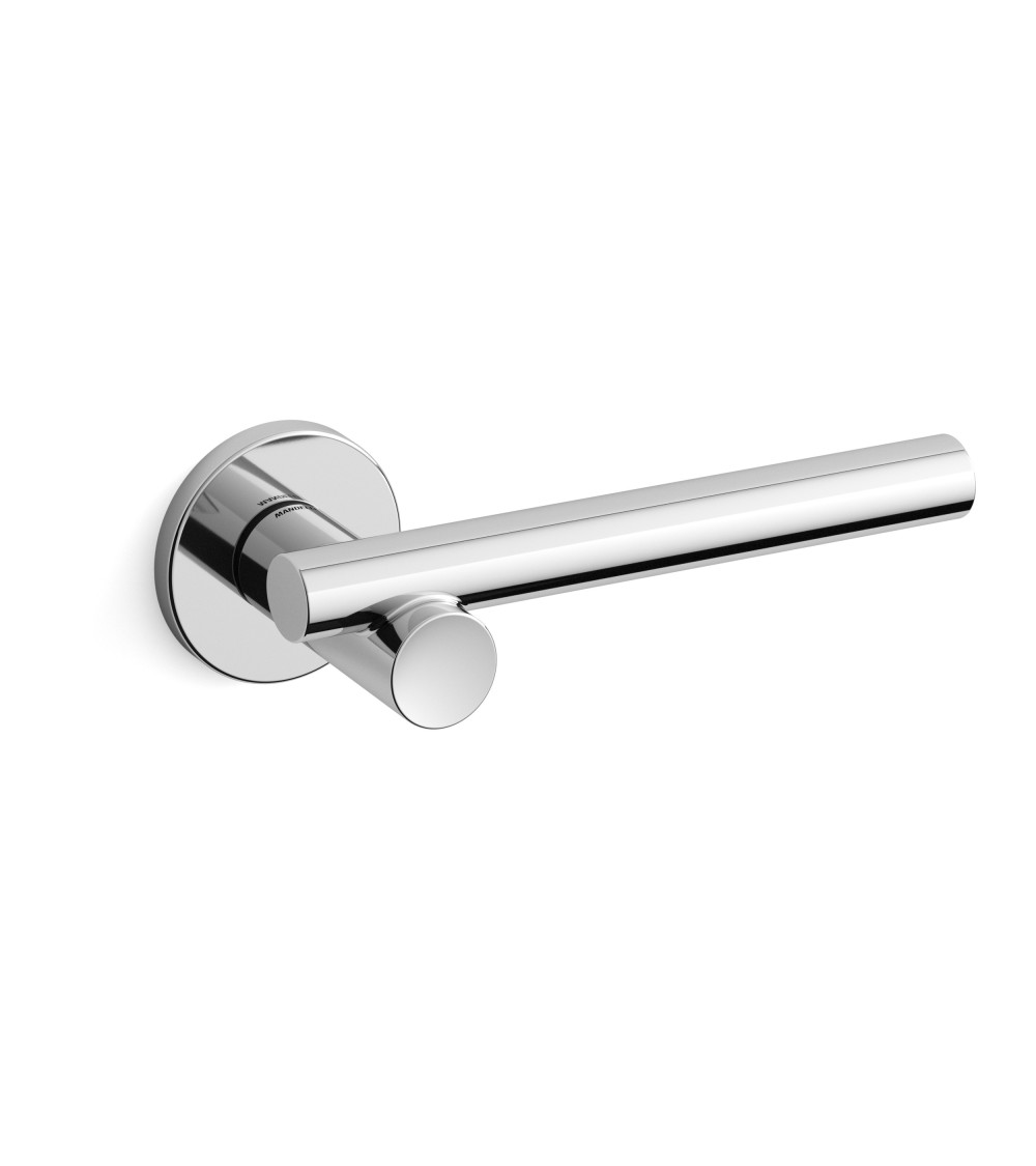 interior door handle of Italian manufacture with a vintage and retro design, available in black, chrome and satin gold,
