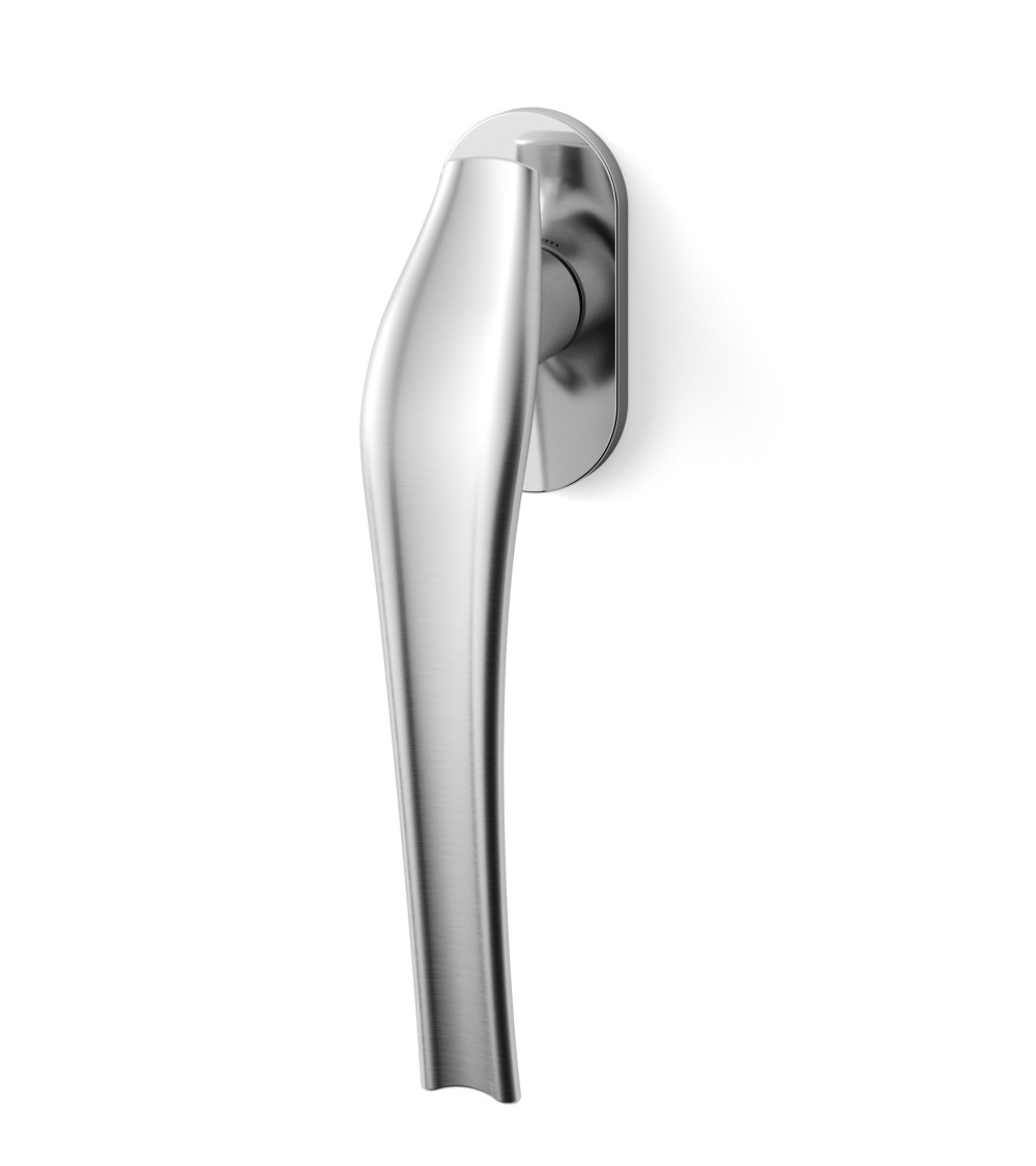 original window handle from Mandelli, identical to the door handle, available in chrome, gold, black, satin gold and gunmetal