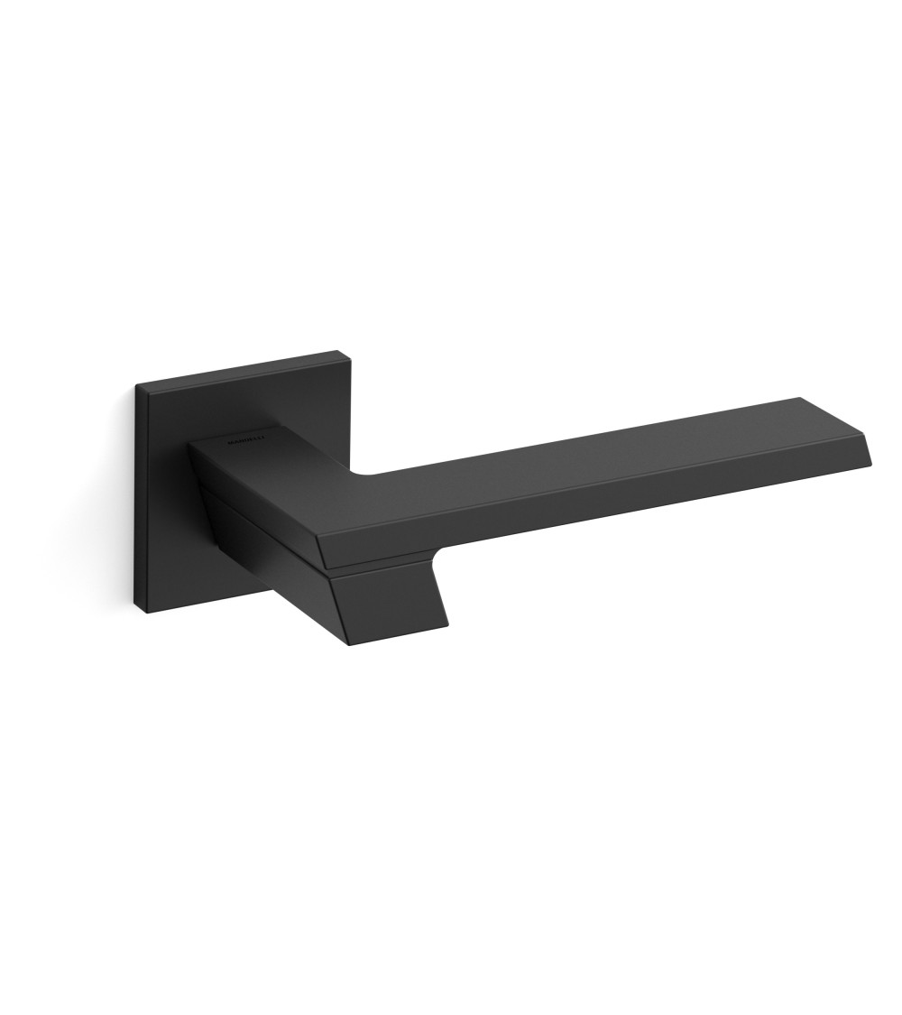 mandelli jet door handle in brass with black finish