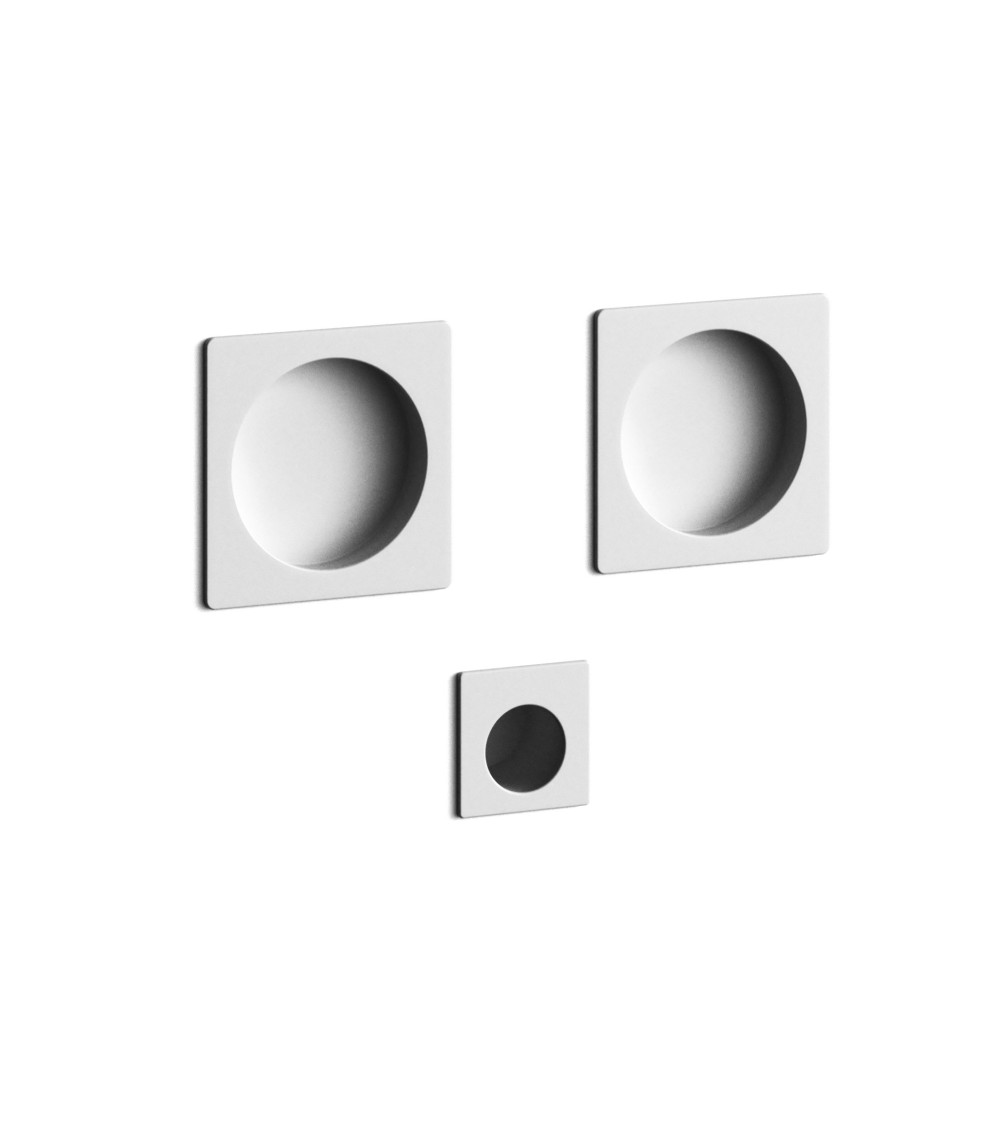 recessed white door handle for trendy sliding door