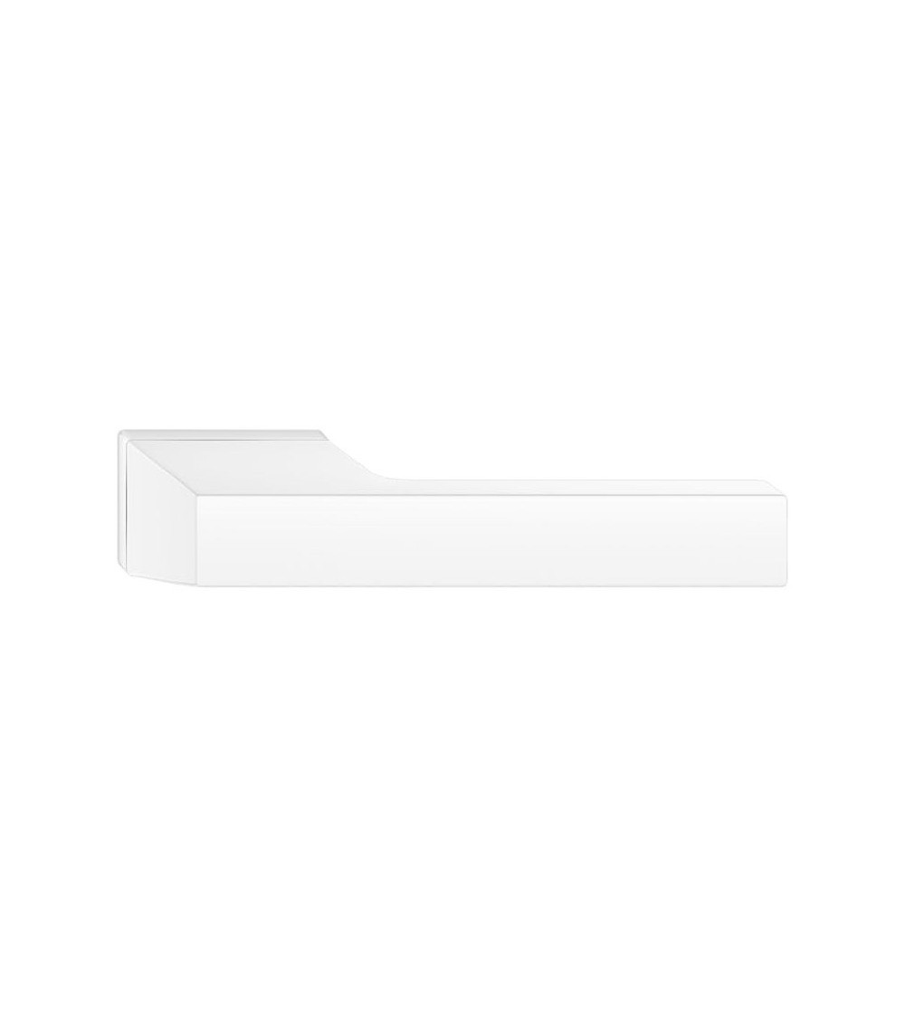 ultra modern and trendy door handle on concealed plate in white finish