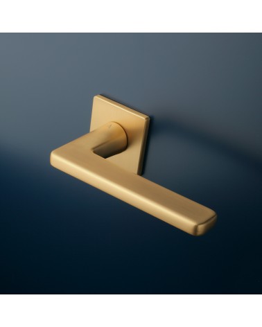 Poignée de porte SETIA poignée design couleur 5 montée sur une porte