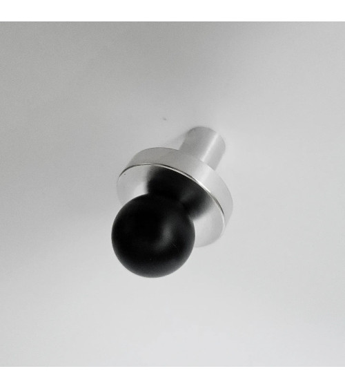 Bouton de meuble noire/chrome poli POLA poignée design