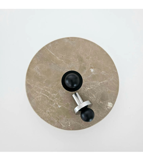 Bouton de meuble noire/chrome poli POLA poignée design