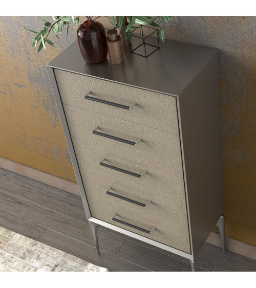 Poignée de meuble noire mat/chrome brillant NATALE poignée design