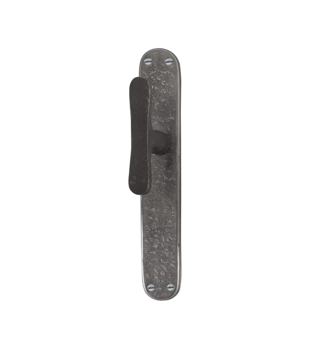 Poignée de porte chrome brossé sur plaque longitudinale originale PHTT 40 -  poignée design
