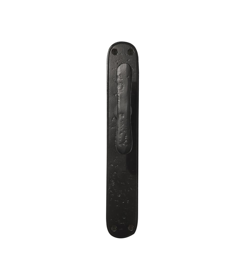 Poignée de porte bronze brut sur plaque longitudinale originale PHTT 40 -  poignée design