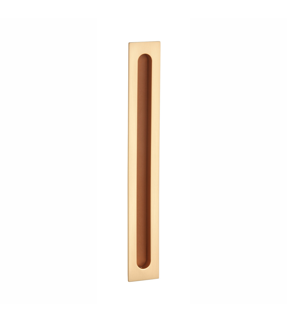 Poignée de porte coulissante or mat / cuir APRILE HD 239 poignée design