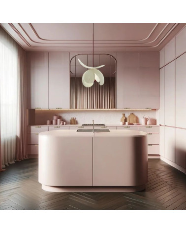 Poignée de meuble or mat EDIT EDGE poignée design installée dans un cuisine
