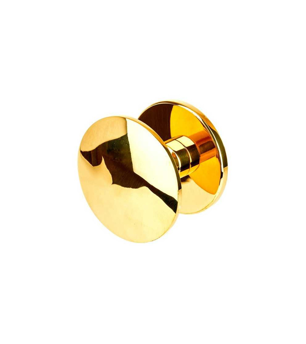Bouton de tirage rond bombé en laiton B607