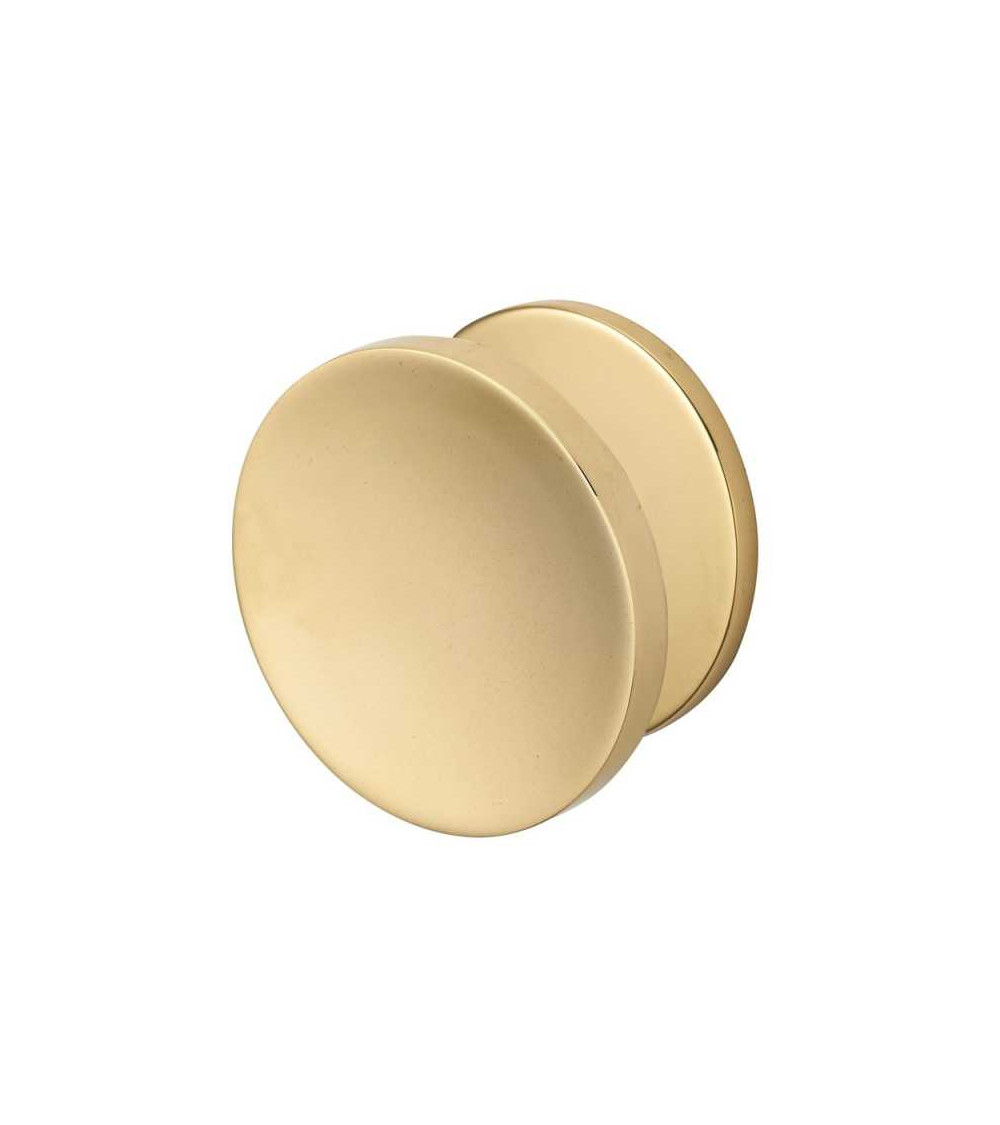 Bouton de tirage de portail rond creux en laiton B608