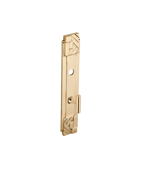 Ensemble de plaques de propreté art déco avec bouton tube - condamnation/décondamnation - P361CONDB27