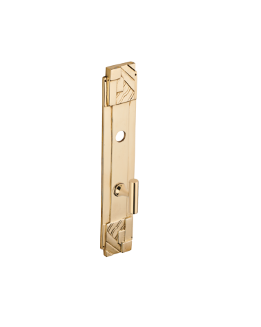 Ensemble de plaques de propreté art déco avec bouton tube - condamnation/décondamnation - P361CONDB27