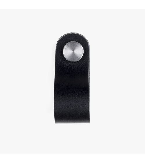 Bouton de meuble en pinatex couleur Noire/Chrome