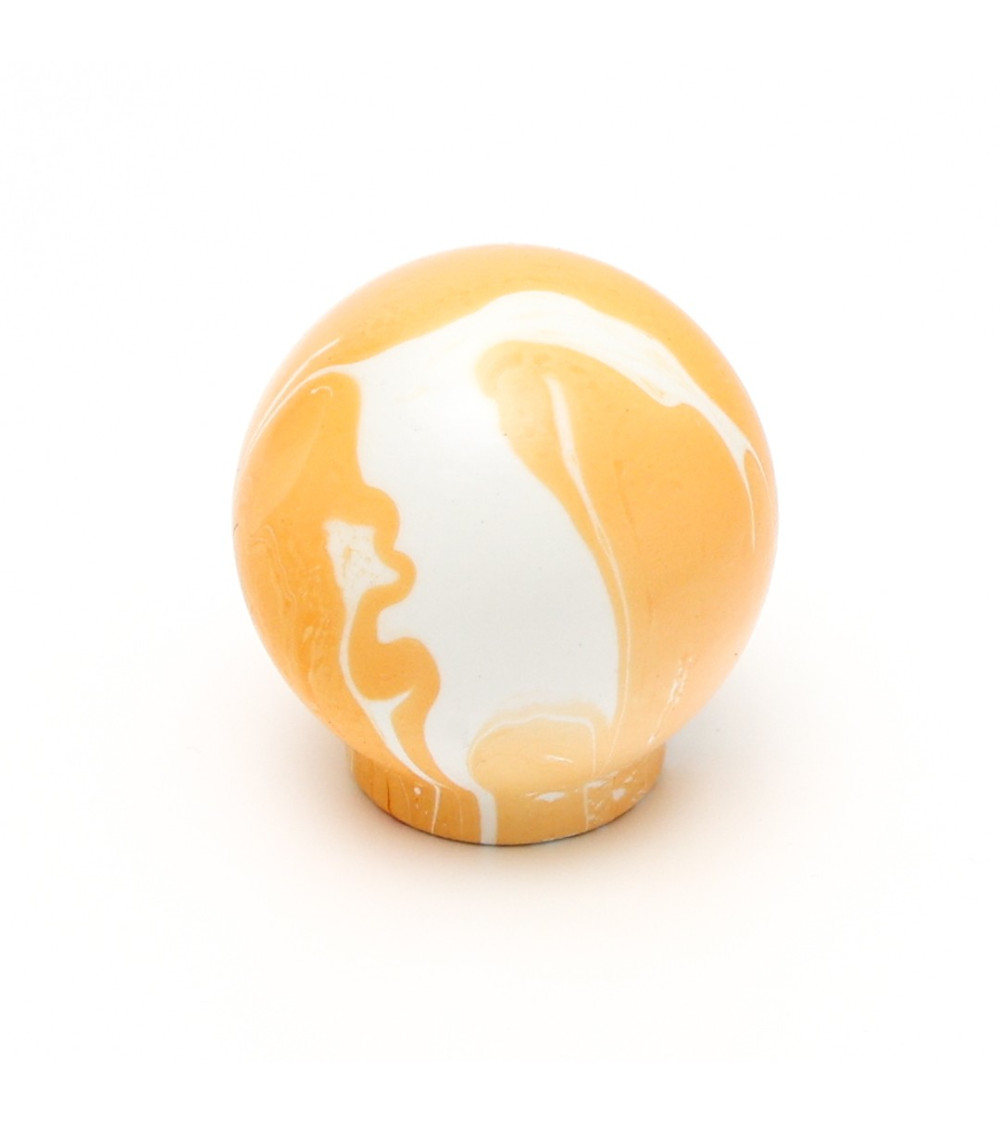 Bouton de meuble en bois de Hêtre orange -  poignée design