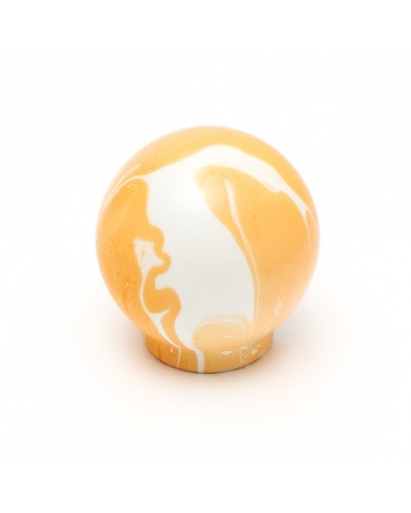 Bouton de meuble en bois de Hêtre orange -  poignée design