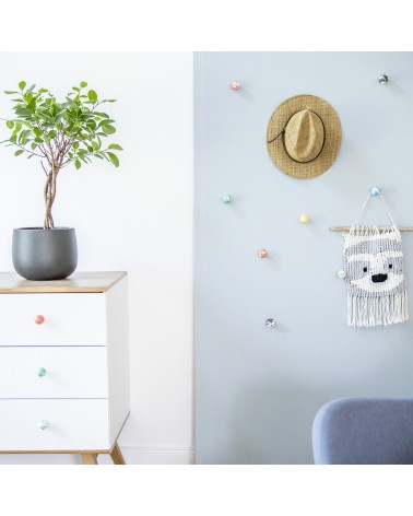 Bouton de meuble en bois de Hêtre orange -  poignée design