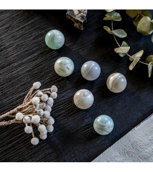 Bouton de meuble en bois de Hêtre Rose taupe -  poignée design