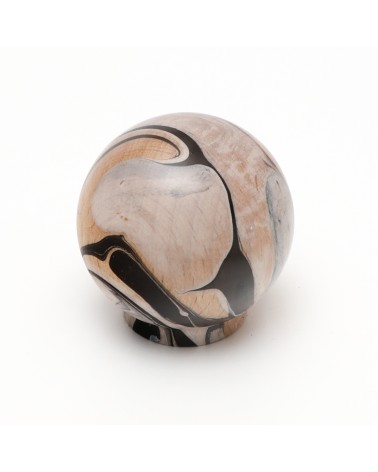 Bouton de meuble en bois de Hêtre Noir Chino -  poignée design