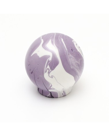 Bouton de meuble en bois de Hêtre aubergine -  poignée design