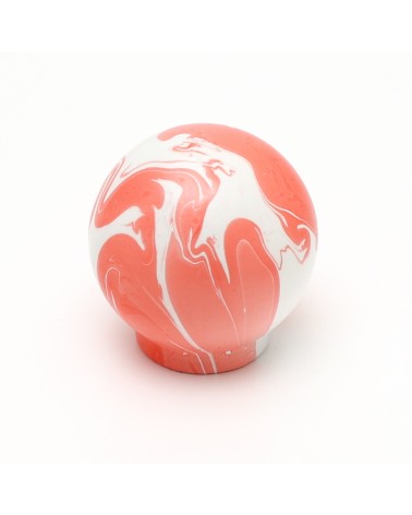Bouton de meuble en bois de Hêtre Rouge cerise -  poignée design