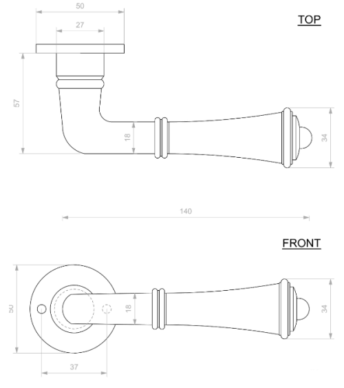 poignée de porte extérieur  BE1210/50 R