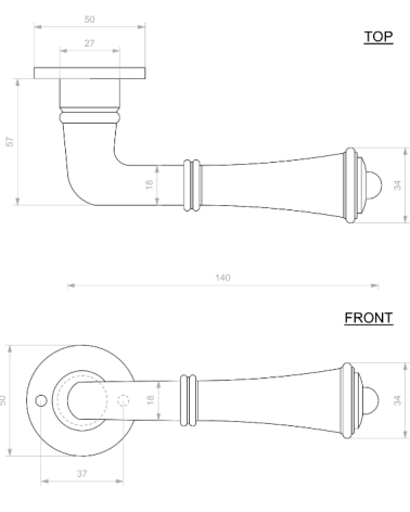 poignée de porte extérieur  BE1210/50 R