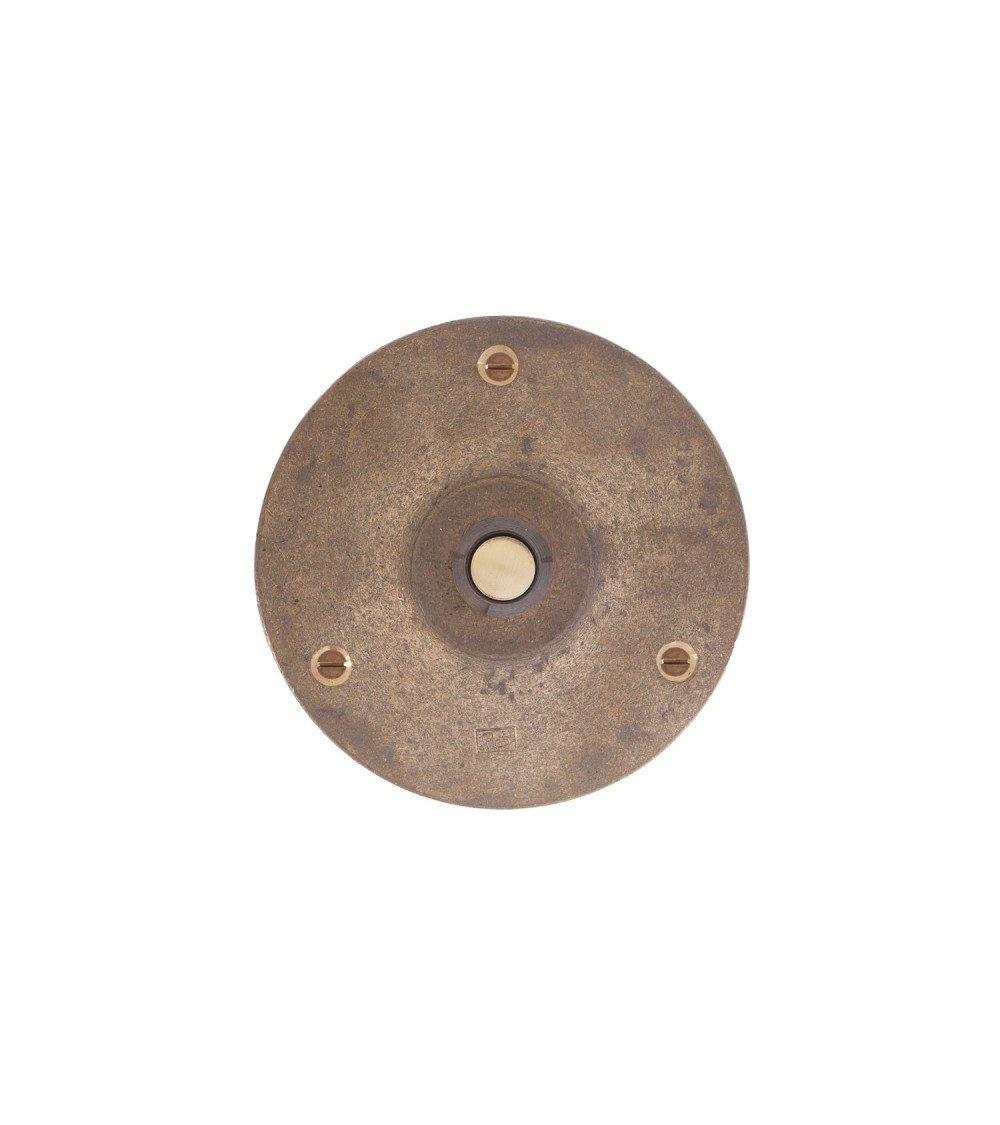 Sonnette ronde Dauby Pure en bronze - bouton de sonnette 90RO