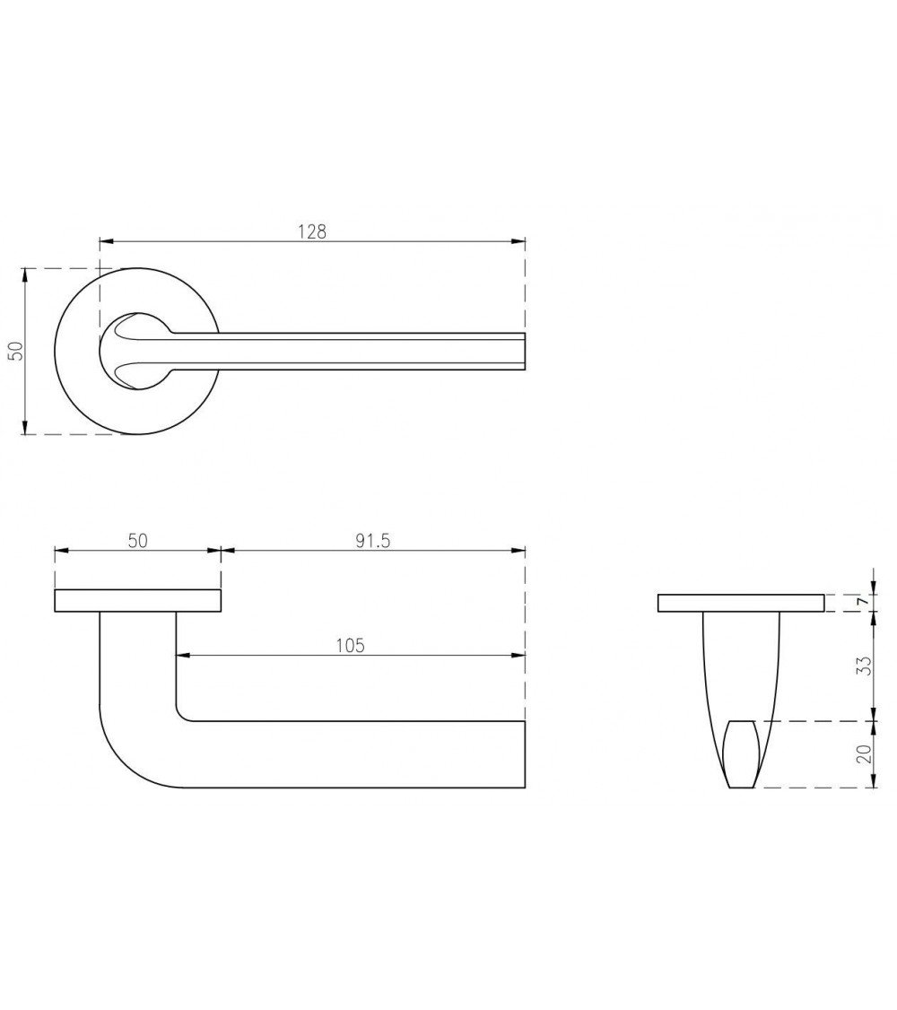 Poignée de porte or poli OLEANDRO quincaillerie design