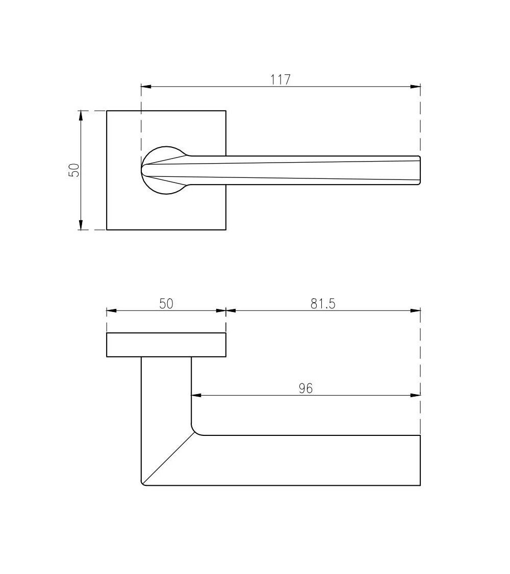 Poignée de porte graphite PRIMULA poignée design