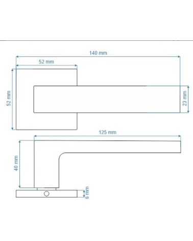 Poignée de Porte en Zamak Pratique et Durable - Modèle WARNA