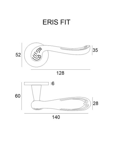 Poignée de Porte en Zamak pour une esthétique durable - Modèle ERIS