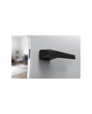 Poignée de porte zamak Prisme poignée design montée sur une porte