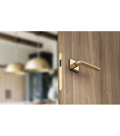 Poignée de porte sur plaque carrée Scandi slim quincaillerie design