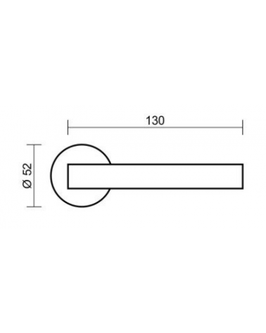 Poignée de porte classique Nesh avec dimensions
