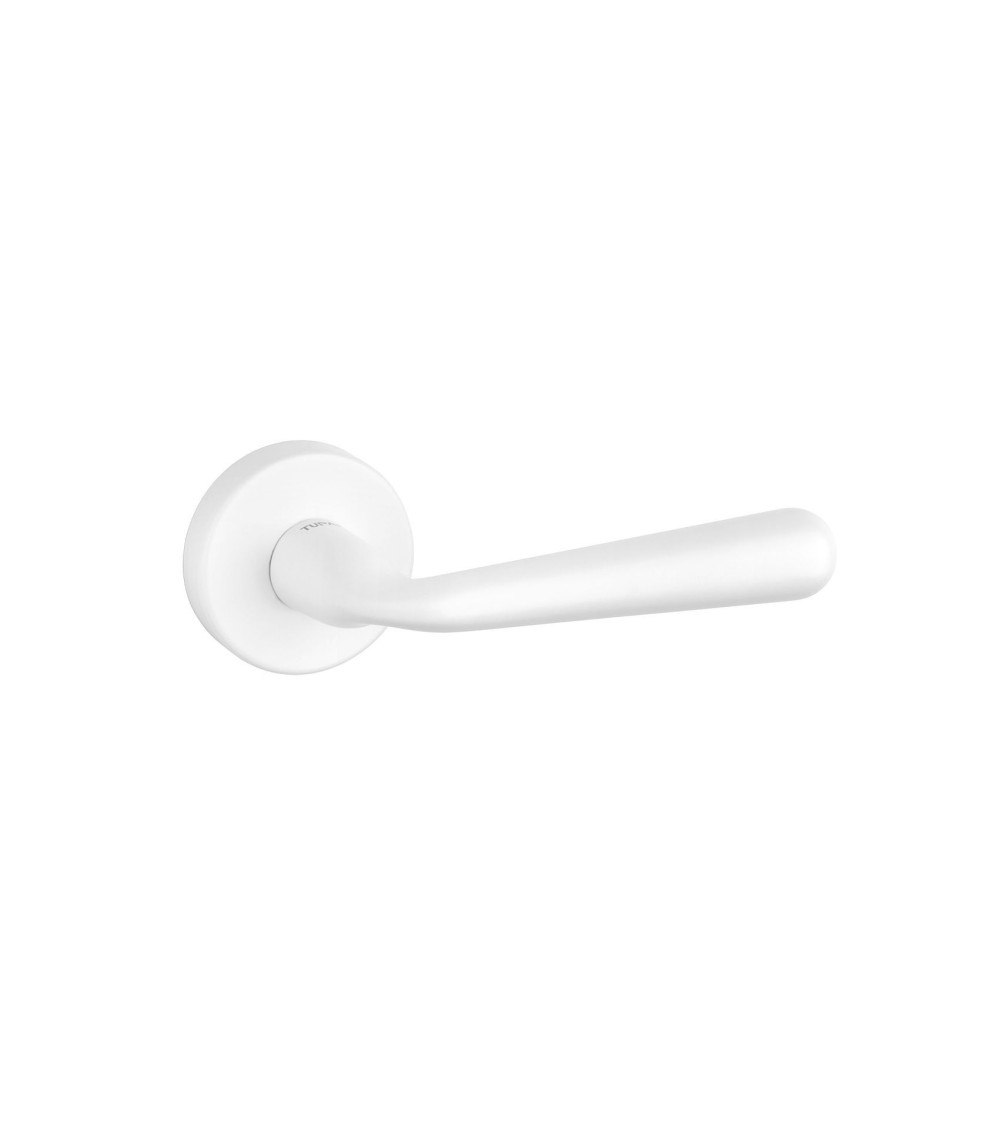 door handle in matt white retro style from Milla poignées