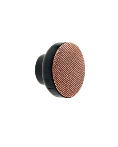 Poignée de meuble en bois vernis noir cuivre