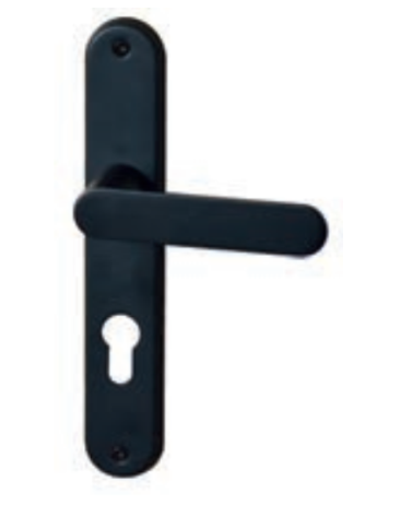 Poignée de porte sur plaque195 DAPHNE NOIR