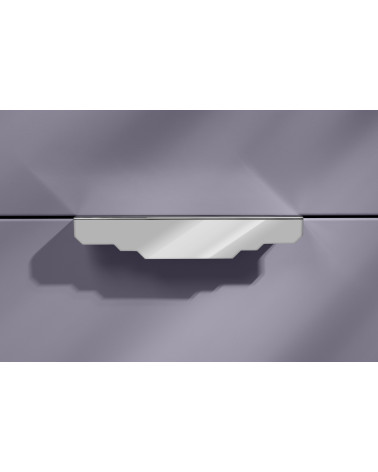 Poignée de meuble chrome poli KARLA CR poignée design fixée horizontalement