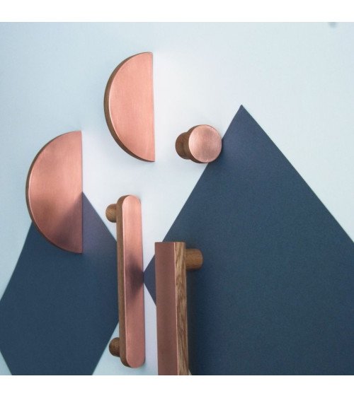 Patère en bois et cuivre COPPER