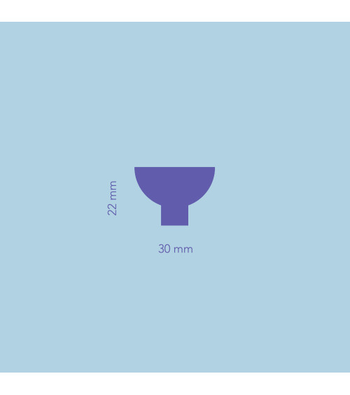Bouton de meuble chrome poli LUNA M poignée design