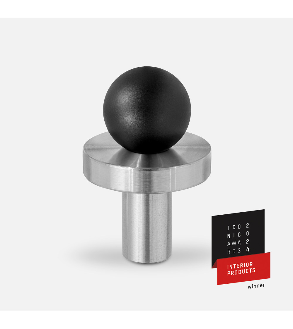 Bouton de meuble noire/chrome poli POLA poignée design