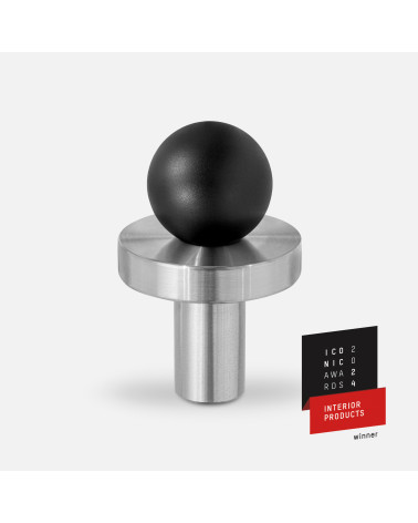 Bouton de meuble noire/chrome poli POLA poignée design