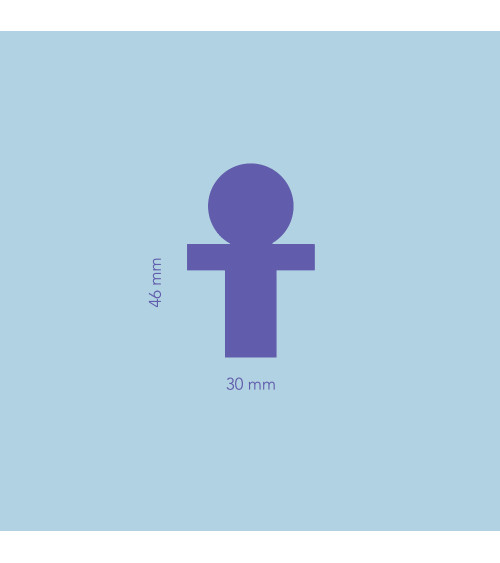 Bouton de meuble noire/chrome poli POLA poignée design