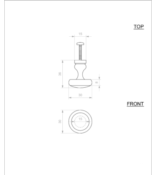 copy of Bouton de meuble BT267 en fer