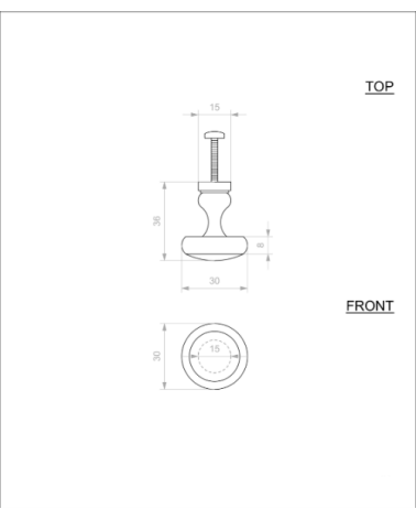 Bouton de meuble moderne BT304 - MillaPoignées
